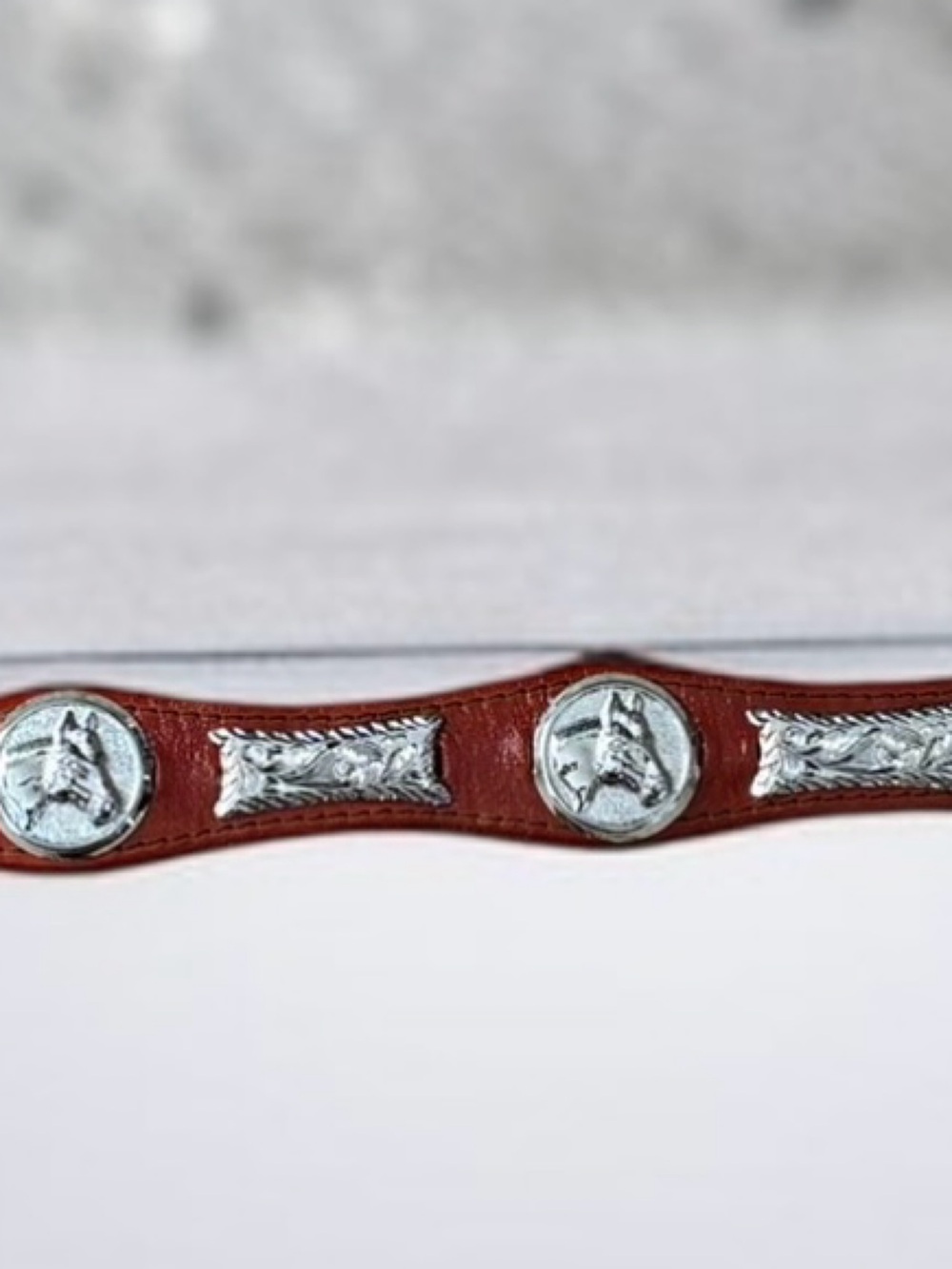 Quintos Imperial western leather belt Hand Tooled In Mexico Horses 32 New